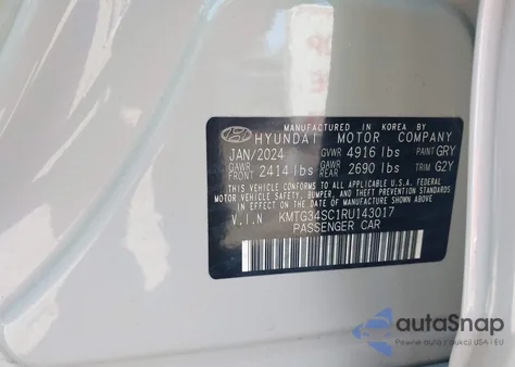 2024 Genesis G70 2.5T Awd from USA, damaged, VIN KMTG34SC1RU143017